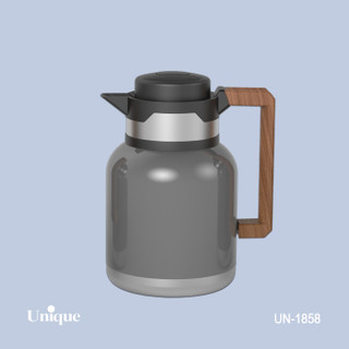 فلاسک چای ۱.۵ لیتر داخل استیل دسته چوبی یونیک مدل UN-1858