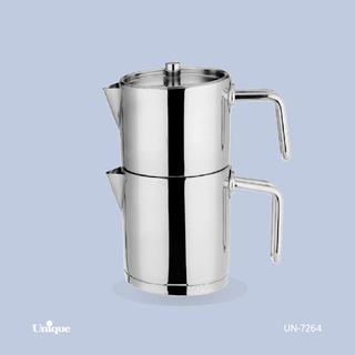 کتری و قوری 2 لیتر کلاسیک استیل یونیک مدل UN-7264